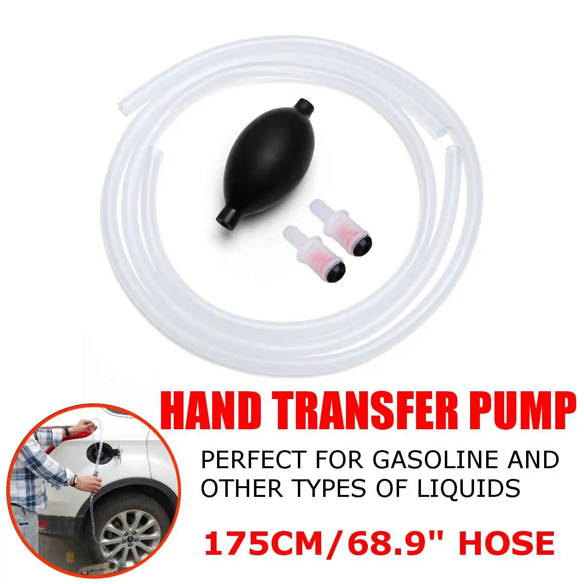 Extrator de Óleo Unidade de Bombeamento Tubo de Sucção a Gasolina com Ho. Ses para Conveniência do Carro Manual Novo Prático Alta Qualidade Durável 4 tubo de sucção a gasolina com ho.