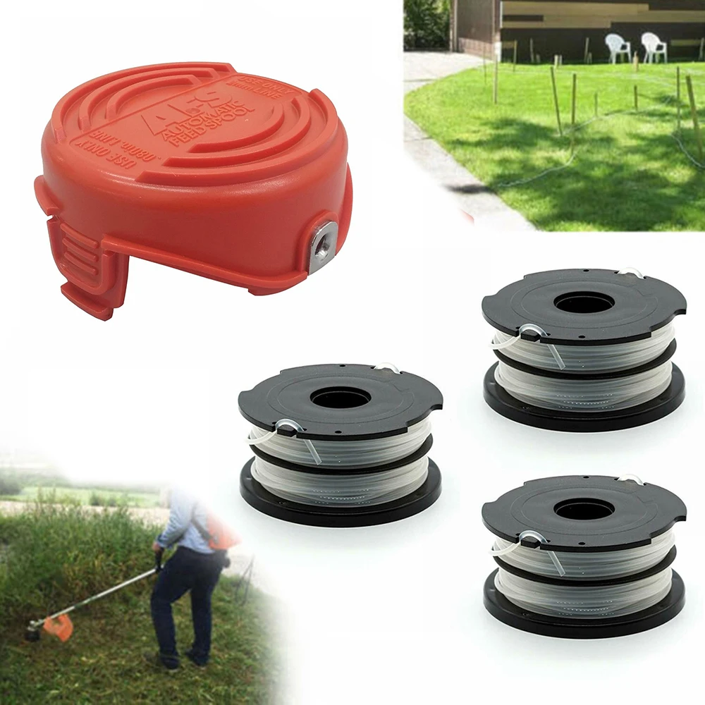 1*Strimmer Spool Cover + 3*Spool And Line For Black & Decker GL315 ...