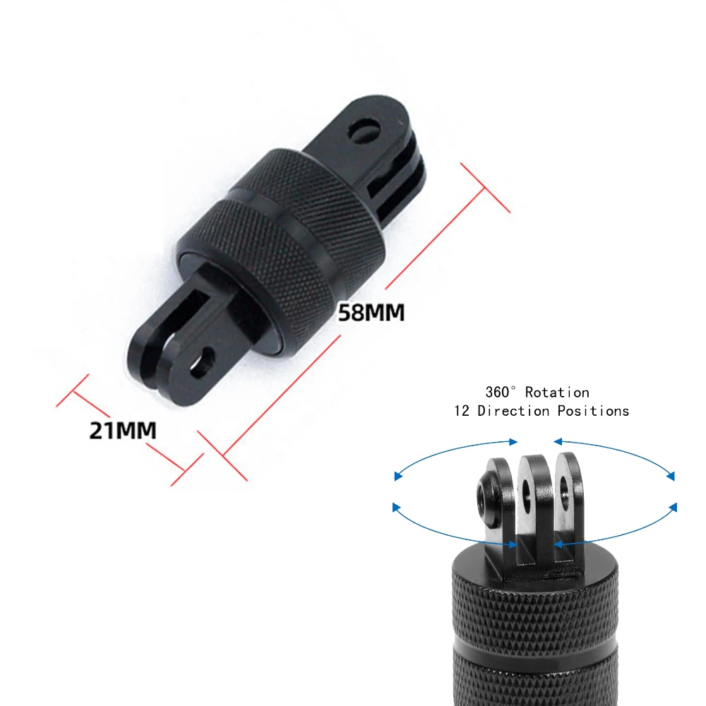 JINTU 360 Degree Swivel Aluminium Tripod Mount for Gopro Hero 7 6 1 2 3 3+ 4 5 Session Xiaomi Yi SJ Sjcam Accessory