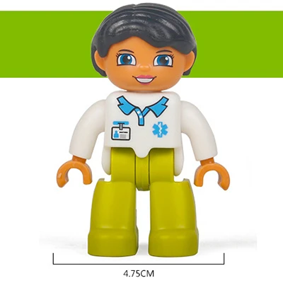 A10 nurse Ходячие фигурки, блоки, игрушки для больших строительных блоков, совместим с Duplo, кубики, персонажи, блоки для детей - Цвет: A10 nurse