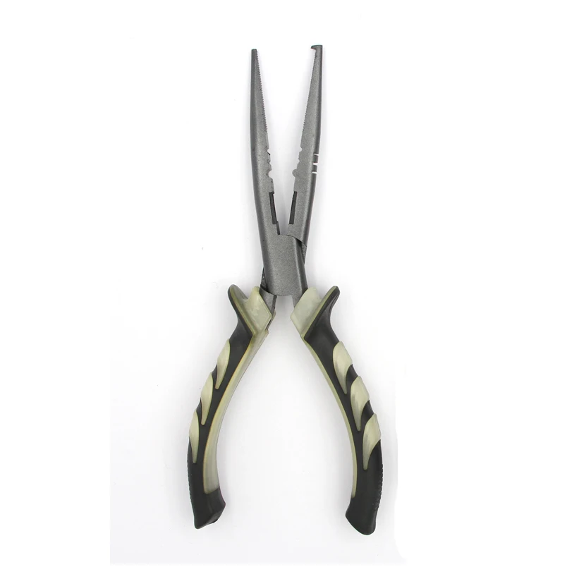 9inch plier Светящиеся рыболовные плоскогубцы, захват для рыбы, зажим для губ, с чешуей, рыболовные снасти, крючок для восстановления, разъемное кольцо, нержавеющие товары для ловли карпа - Цвет: 9inch plier