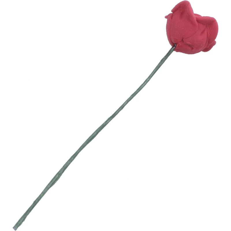 

1/12 Dollhouse Miniature handcrafted Clay red rose ornament flowers 10pieces