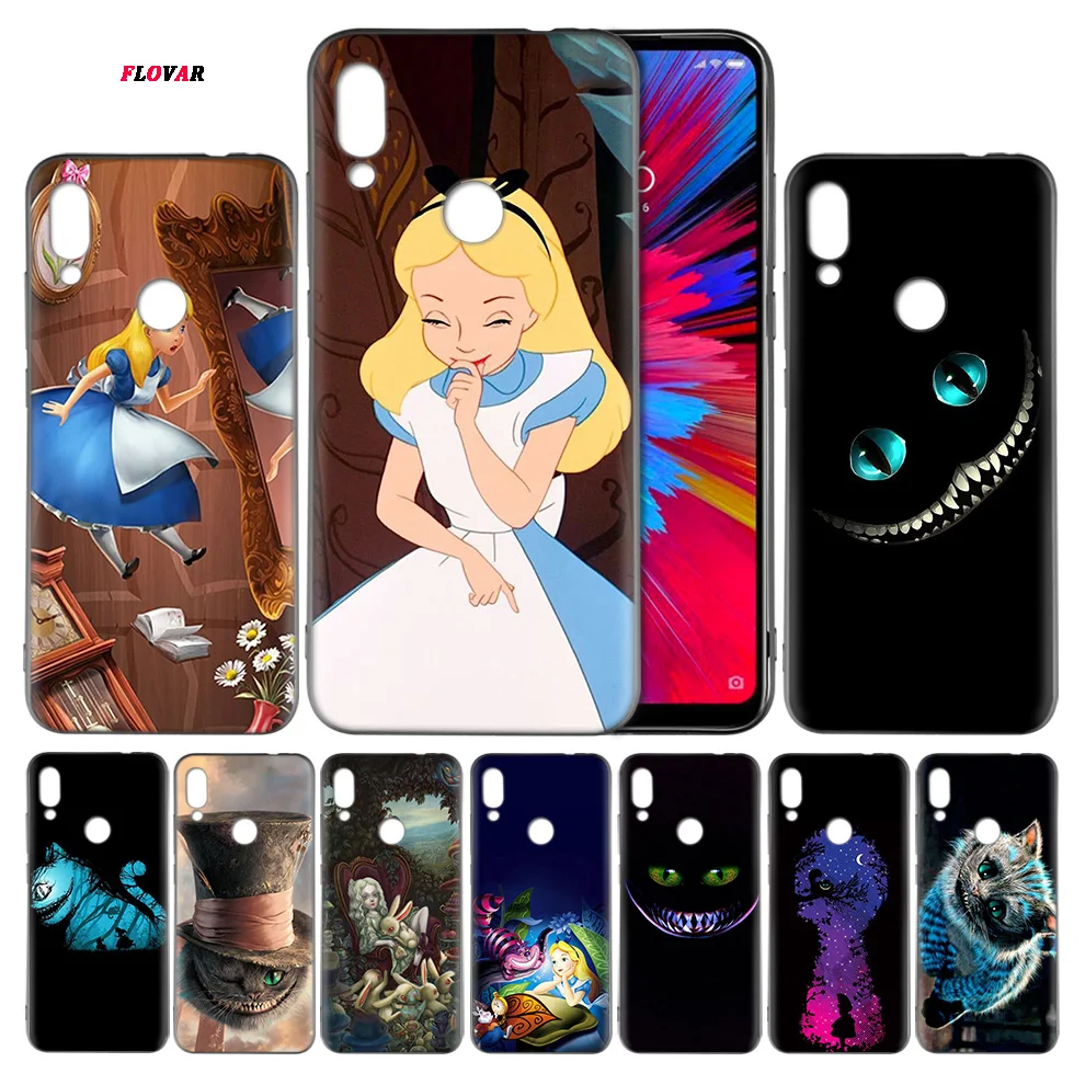 

Alice in Wonderland cat Phone Case For Xiaomi Mi Redmi Note 7 6 8 9 K20 9T Pro A3 A2 Lite F1 CC9 CC9e 6A 7A 7S Shell Cover Coque