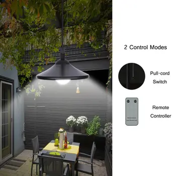 

Chandelier Solar Light With Remote Control Retro Lampshade Solar LED Bulb 3M Cord Hanging Light For Outdoor Garden Yard Lamp