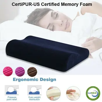 

New Home Pillow Contour Memory Cotton Foam Pillow Neck Back Support Orthopaedic Firm Head My Pillows Solid Thick 2020