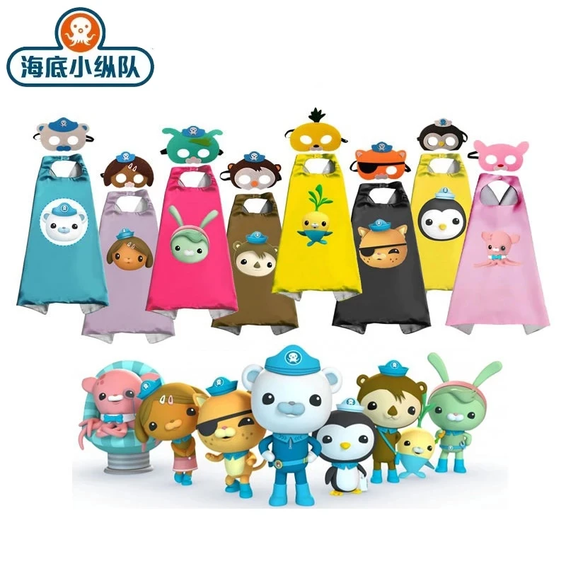 

Octonauts Anime Figure Mask Toddler Halloween Role play Costumes Cape With Mask For Kwazii Barnacles Dashi Peso Cosplay Kid Gift