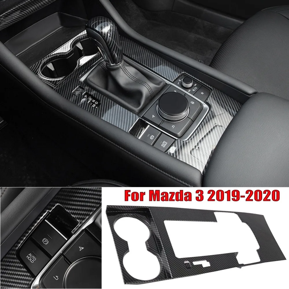 Для Mazda 3- углеродное волокно ABS внутренняя консоль панельная Накладка для коробки передач