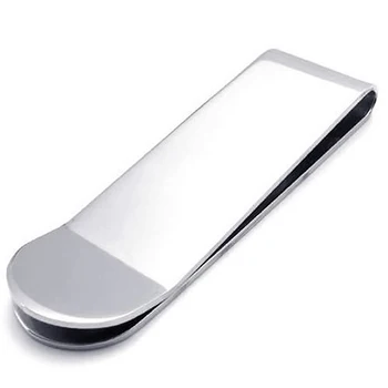 

Men Women Classic Stainless Steel Jewelry Money Clip - Silver 5.2 * 1.6cm