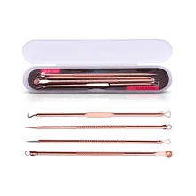 4 шт. удаления черных точек экстрактор де cravo удаления акне иглы Набор Розовое золото черные точки очиститель пор удаление пятен