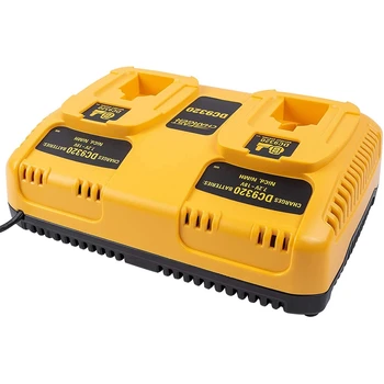 

JABS 18V 14.4V 7.2V XRP Charger,Dual Port Charging Station with USB-Port for Dewalt NI-CD NI-MH Battery DC9096 DC9098