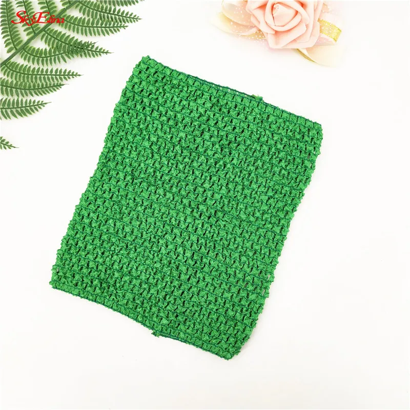 Green 24 20*23 см, Детская эластичная накидка, вязанная крючком на груди, трикотажные повязки, пачка, топы, DIY, детское платье, аксессуары, 7z - Цвет: Green 24