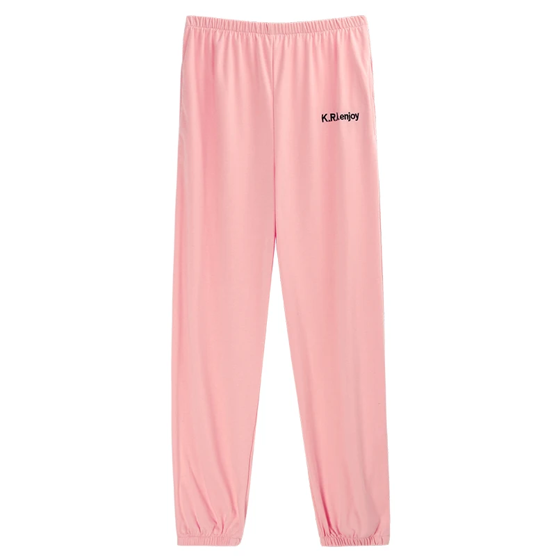 

Весенние вязаные Хлопковые женские брюки с надписью, осенне-зимняя Домашняя одежда, длинные брюки, повседневные Мягкие женские брюки для сна