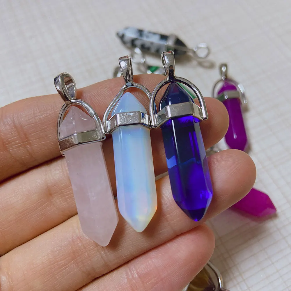 1PC Anhänger Natürliche Mineral Ornament Obsidian Kristall Punkt Paar Halskette Anhänger für DIY Geschenk Schmuck ohne String Gewinde 1PC Anhänger Natürliche Mineral Ornament Obsidian Kristall Punkt Paar Halskette Anhänger für DIY Geschenk Schmuck ohne String Gewinde