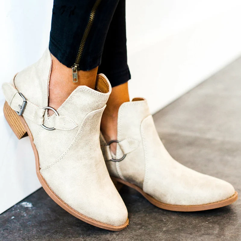 Online Botas de mujer de cuero genuino Cossacks zapatos de mujer de talla grande botas de tobillo para zapatos de mujer botas de vaquero de mujer