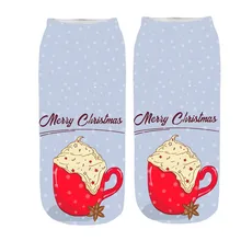 3 пары рождественских носков осенне-зимние теплые забавные носки с рисунком Санта-Клауса и оленя Meias носки с надписями