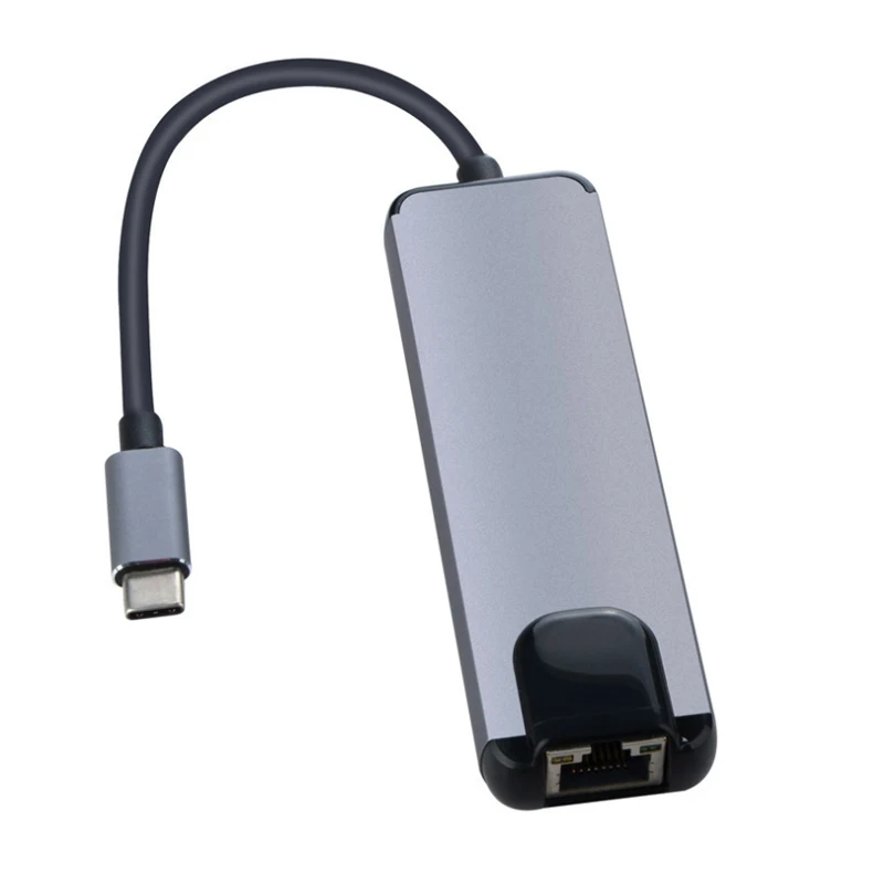 5 в 1 USB C концентратор Hdmi Gigabit Ethernet адаптер для Macbook Air Pro type C к Rj45 Lan с USB-C зарядное устройство PD порт