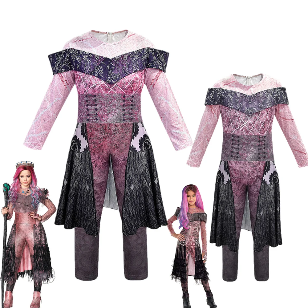 Детские розовые костюмы Одри для девочек; костюмы на Хэллоуин для женщин; нарядный костюм для вечеринки; Сезон 3; маскарадные костюмы Иви