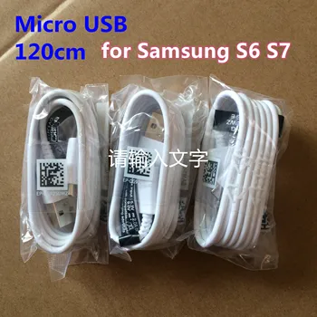 

100pcs/lot,100% Original Cable 1.2M Micro USB Data Sync Fast Charging Charger Cable for Note 5 S6 Edge S7