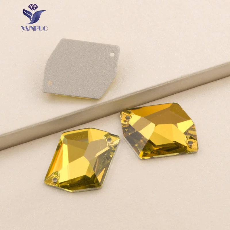 YANRUO 3265, космические Стразы всех цветов, стеклянные кристаллы, пришитые камни, Стразы для одежды - Цвет: Light Topaz