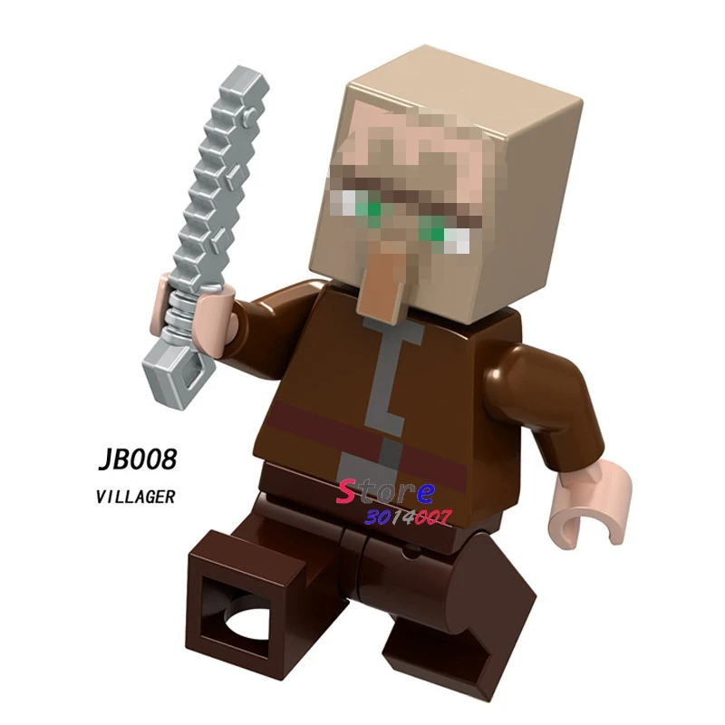 JB008 Одиночные строительные блоки мультфильм фильм серия с персонажами из мультфильмов о животных лошадей Гаст паук осел Полярный DIY игрушки для детей - Цвет: JB008