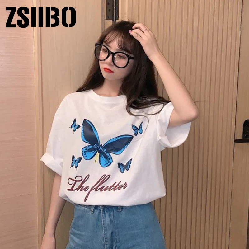 футболка Harajuku Print Black Crop Women T-shirts Goth Streetwear Short Sleeve Top Tee Female Kawaii y2k mujer gothic shirt van