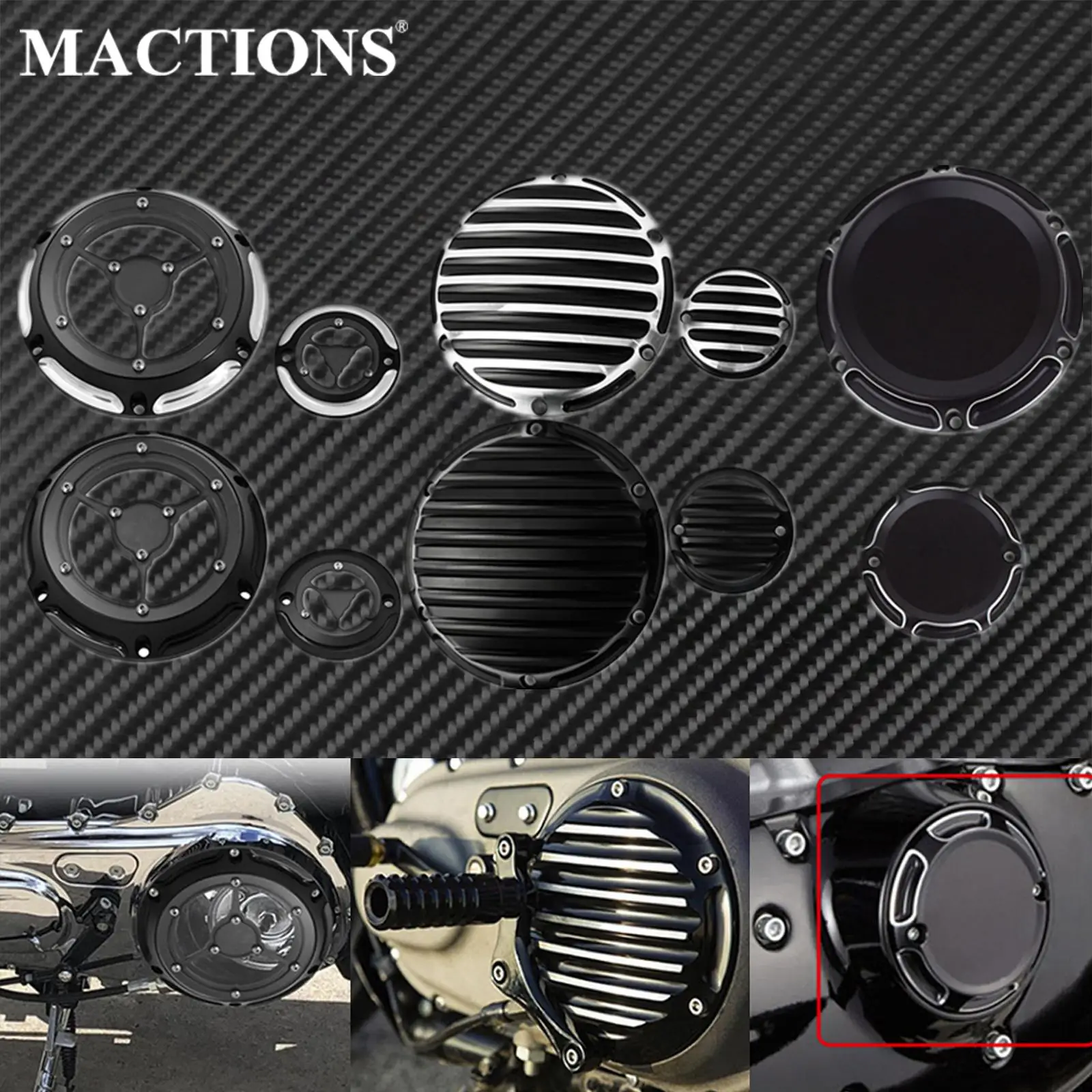 

Motorcycle CNC 6 Holes Derby Cover Timing Timer Cover Aluminum For Harley Sportster 883 1200 XL 72 Custom Nightster 2004-2017