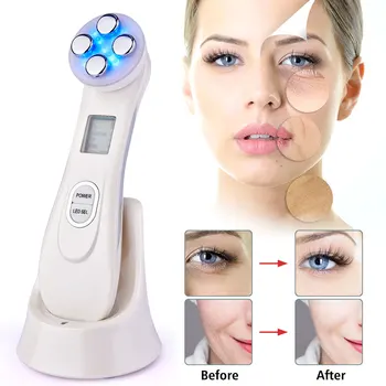 

Multifunction Beauty Instrument EMS Mesotherapy Electroporation RF Radio Frequency Lifting Facial LED Photon Rejuvenator Care