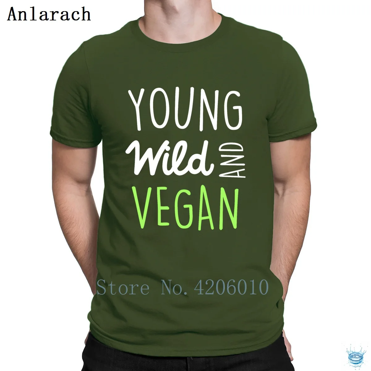 Young Wild And Vegan футболка, потрясающая, на заказ, интересные фотографии, футболка для мужчин, хлопок, базовая, однотонная, солнечный свет, Anlarach, новинка