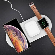 Qi Быстрое беспроводное зарядное устройство для iPhone 11 Pro XS Max samsung Note 10 S10 10 Вт зарядная подставка для Apple Watch 5 4 3 2 1 AirPods 1 2 Pro