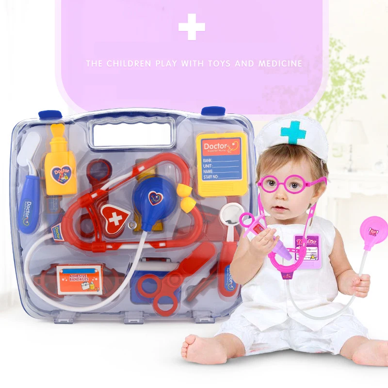 15 шт. детский набор игрушек для доктора, семейный медицинский набор, игрушка для ролевых игр, чемодан, больничные медицинские аксессуары, Классическая Игрушка