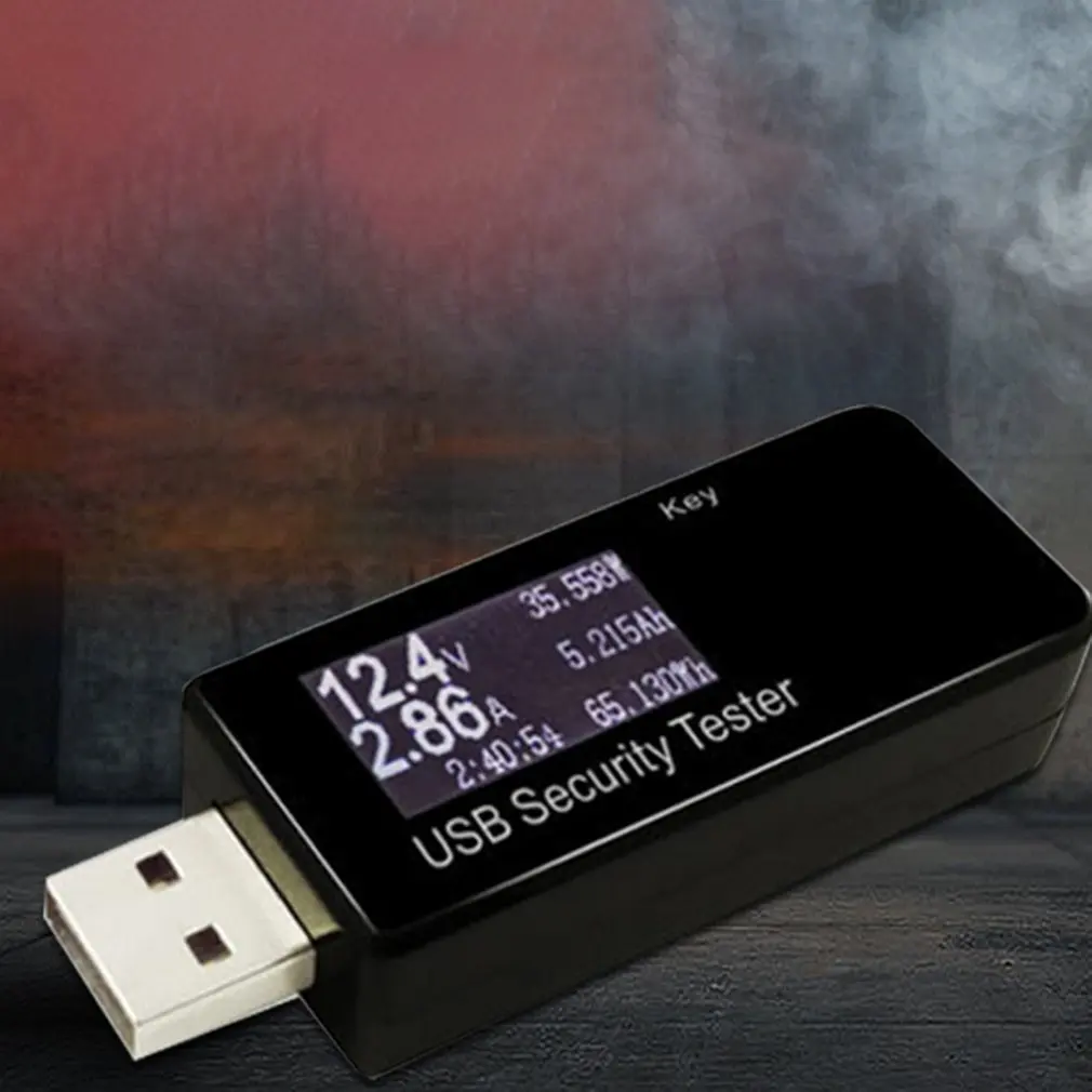 Тестер безопасности маленького размера USB светодиодный цифровой вольтметр Амперметр индикатор емкости батареи измеритель напряжения зарядное устройство