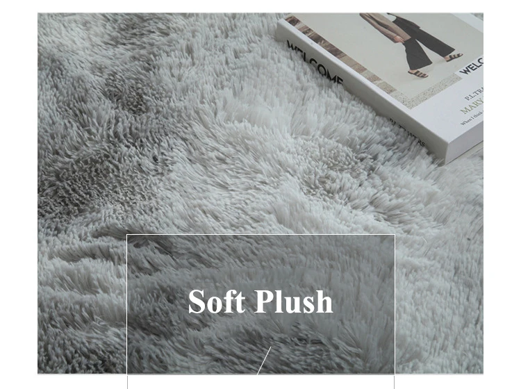 Gradient Solid Carpet Thick Rugs Non-slip Mat Bathroom Area rug for Living Room Soft Fluffy Child Bedroom Mats Carpets alfombra