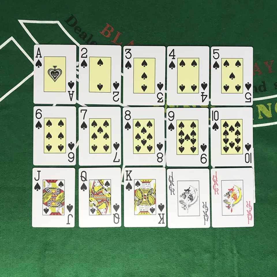 Easytoday 2PcsSet PVC Baccarat Texas Hold'em Plastic Playing Cards Frosting Poker Cards Green And Brown Table Games (5)