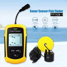 Portable Sonar LCD Fish Finders Fishing Tools Echo Sounder Fishing Finder With Ice Fishing Lure Hooks and Fishing Reel Bag