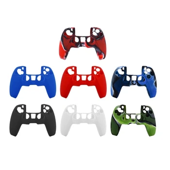

Camouflage Soft Silicone Protective Case Cover Skin For -SONY Playstation 5 PS5 Controller Gamepad Game Accessories X6HB