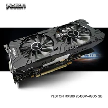 Yeston Radeon RX 580 GPU 4 ГБ GDDR5 256bit игровой настольный компьютер ПК видеокарты Поддержка DVI/HDMI PCI-E X16 3,0