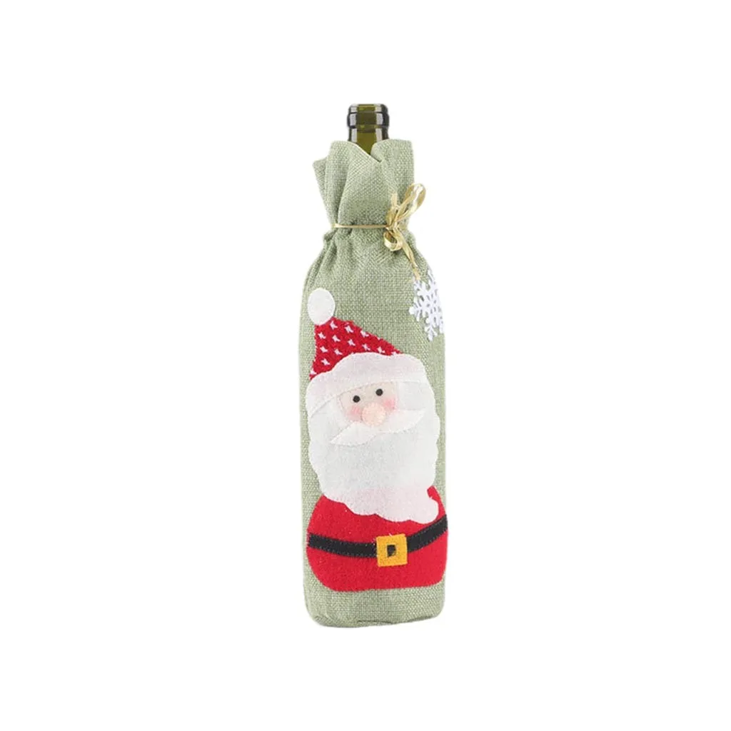 Merry Christmas Santa Wine чехол для бутылки Xmas Festival вечерние Чехлы для бутылки шампанского Merry christmas party Decoration Storage
