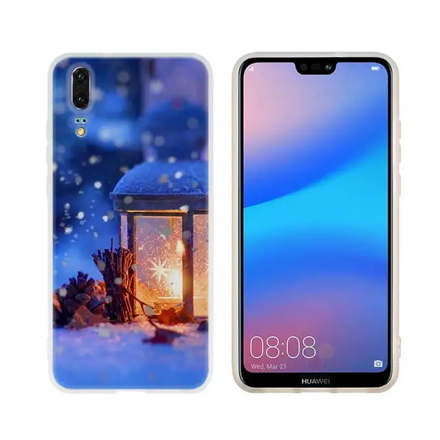 Soft Silicone Case For Huawei P50 P40 P30 P20 Lite E Pro Plus P Smart Z 2019 2020 Coque Winter warmth hd printing 04