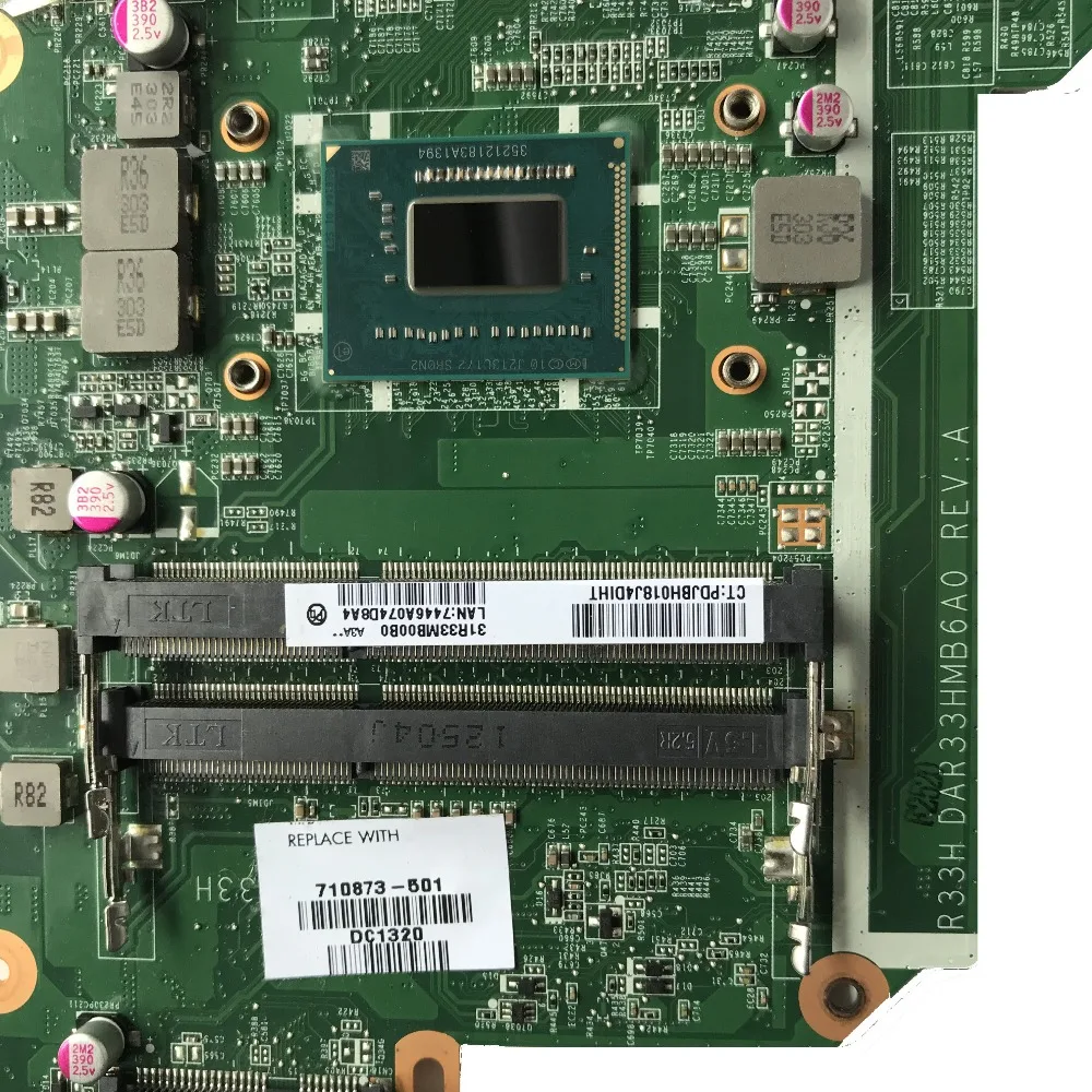 Для hp G4-2000 G6-2000 Материнская плата ноутбука 710873-001 710873-501 i3-3110M DAR33HMB6A0 DDR3