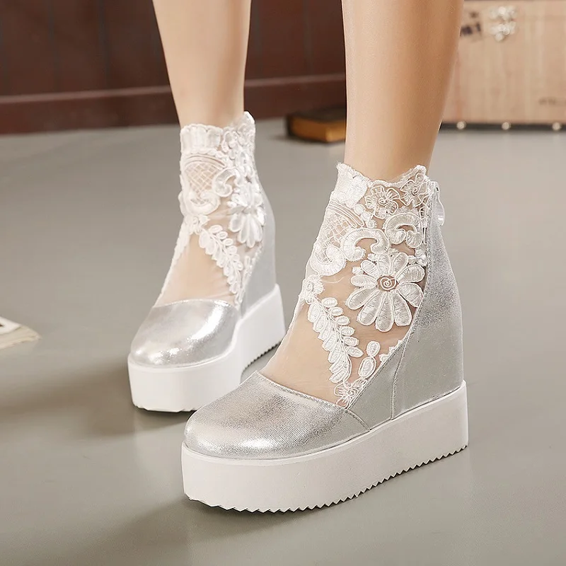 Roman Heels, Roman Lace Fashion High Heels, Women's Thick Soled Casual Shoes, Sizes 34-39, Spring and Autumn New 2021