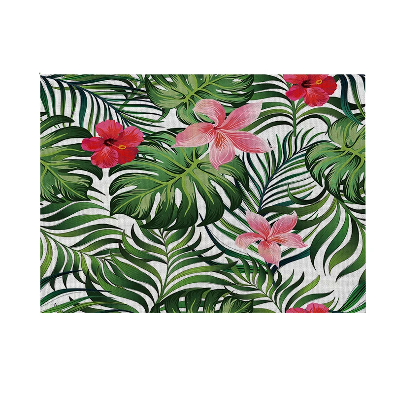 SEAAN Flower Patton Decor Tableware Durable Dinner Table Placemat Tea Party Kitchen Accessories Bowl Cup Pads Drink Coasters - Цвет: 335
