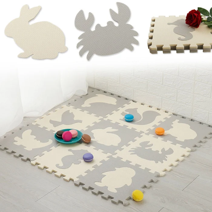 Головоломка упражнения игровые коврики набор ползающий коврик Блокировка пена для напольной плитки для малышей M09