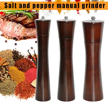

Wholesale Solid Wood Salt Pepper Manual Grinder Spice Peppercorn Seasoning Kitchen Cooking Tool G66