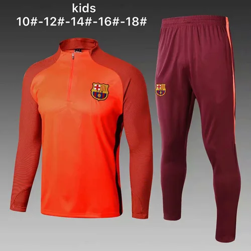 Топ 19 20 года, одежда для футбола, спортивный костюм для детей GRIEZMANN SUAREZ UMTITI, тренировочный костюм на молнии, Детская футбольная майка - Цвет: Красный