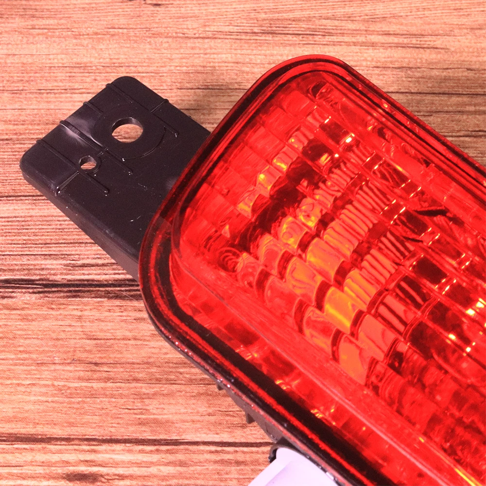 1Pc Red Rear Spare Tire Cover Tail Fog Lamp Light Fit for Mitsubishi Pajero Shogun v87 v93 v97 2007 2008 2009 2010 2011 2012  (5)