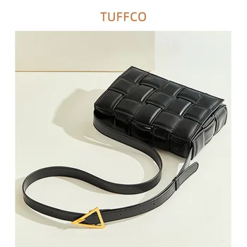 

WOMEN'S Leather Bags 2020 Spring and Summer New Style Pillow Pack Woven Bag Fashion Cowhide Crossbody Bag bai da xiao Square Bag