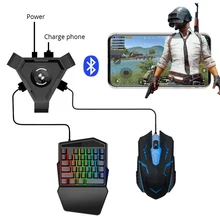 Plug and Play PUBG Mobile Gamepad Controller Gaming Keyboard Mouse Converter For IOS Android Phone to PC Bluetooth 4.1 Adapter g1x phone gamepad android pubg controller gaming keyboard mouse to pc converter adapter for iphone free shipping and gift