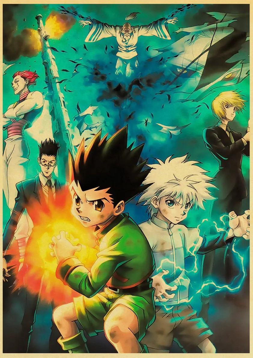 E170 Винтаж HUNTER x HUNTER Jpanese аниме Ретро плакат крафт-бумага стены наклейки печать для бара и домашнего декора - Цвет: E170