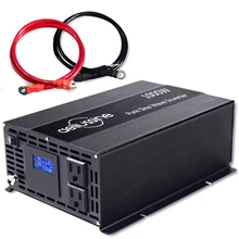 

2000W Peak Pure Sine Wave Solar Inverter Power 1000W 12V/24V/36V/48V DC to 120V/220V/230V/240V AC Voltage Converter LCD Display