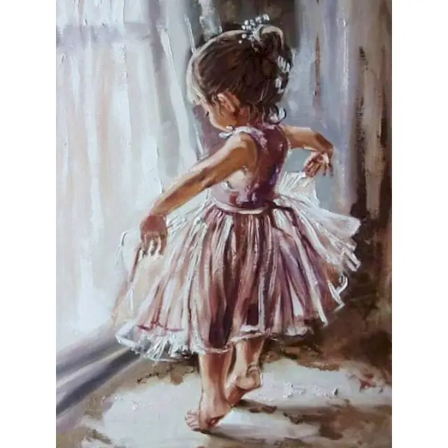 GATYZTORY DIY Painting By Numbers Girl in White Figure Picture HandPainted Oil Painting Acrylic Painting Unique Gift Home Decora 9912781
